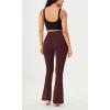 imageODODOS Cloud Feeling Crossover Flared Pants with Pockets for Women Cross Waist Bootcut Lounge Yoga Pants 30quot  32quot InseamBurgundy