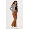 imageODODOS Cloud Feeling Crossover Flared Pants with Pockets for Women Cross Waist Bootcut Lounge Yoga Pants 30quot  32quot InseamCaramel