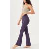 imageODODOS Cloud Feeling Crossover Flared Pants with Pockets for Women Cross Waist Bootcut Lounge Yoga Pants 30quot  32quot InseamDark Purple