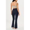 imageODODOS Cloud Feeling Crossover Flared Pants with Pockets for Women Cross Waist Bootcut Lounge Yoga Pants 30quot  32quot InseamDeep Navy