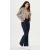 imageODODOS Cloud Feeling Crossover Flared Pants with Pockets for Women Cross Waist Bootcut Lounge Yoga Pants 30quot  32quot InseamDeep Navy