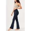 imageODODOS Cloud Feeling Crossover Flared Pants with Pockets for Women Cross Waist Bootcut Lounge Yoga Pants 30quot  32quot InseamDeep Navy