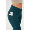 imageODODOS Cloud Feeling Crossover Flared Pants with Pockets for Women Cross Waist Bootcut Lounge Yoga Pants 30quot  32quot InseamForest Teal