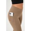 imageODODOS Cloud Feeling Crossover Flared Pants with Pockets for Women Cross Waist Bootcut Lounge Yoga Pants 30quot  32quot InseamLight Brown