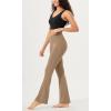imageODODOS Cloud Feeling Crossover Flared Pants with Pockets for Women Cross Waist Bootcut Lounge Yoga Pants 30quot  32quot InseamLight Brown