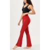 imageODODOS Cloud Feeling Crossover Flared Pants with Pockets for Women Cross Waist Bootcut Lounge Yoga Pants 30quot  32quot InseamRed
