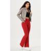 imageODODOS Cloud Feeling Crossover Flared Pants with Pockets for Women Cross Waist Bootcut Lounge Yoga Pants 30quot  32quot InseamRed