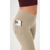 imageODODOS Cloud Feeling Crossover Flared Pants with Pockets for Women Cross Waist Bootcut Lounge Yoga Pants 30quot  32quot InseamShaker Beige