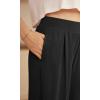 imageODODOS Drapey Soft Wide Leg Pants for Women High Waist Casual Relaxed Lounge Pants with Pockets29 InseamBlack