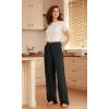 imageODODOS Drapey Soft Wide Leg Pants for Women High Waist Casual Relaxed Lounge Pants with Pockets29 InseamBlack