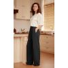 imageODODOS Drapey Soft Wide Leg Pants for Women High Waist Casual Relaxed Lounge Pants with Pockets29 InseamBlack