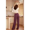 imageODODOS Drapey Soft Wide Leg Pants for Women High Waist Casual Relaxed Lounge Pants with Pockets29 InseamClaret