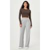 imageODODOS Drapey Soft Wide Leg Pants for Women High Waist Casual Relaxed Lounge Pants with Pockets29 InseamHeather Grey