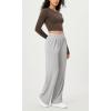 imageODODOS Drapey Soft Wide Leg Pants for Women High Waist Casual Relaxed Lounge Pants with Pockets29 InseamHeather Grey