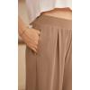imageODODOS Drapey Soft Wide Leg Pants for Women High Waist Casual Relaxed Lounge Pants with Pockets29 InseamKhaki