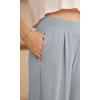 imageODODOS Drapey Soft Wide Leg Pants for Women High Waist Casual Relaxed Lounge Pants with Pockets29 InseamLight Gray Blue