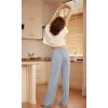 imageODODOS Drapey Soft Wide Leg Pants for Women High Waist Casual Relaxed Lounge Pants with Pockets29 InseamLight Gray Blue