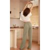 imageODODOS Drapey Soft Wide Leg Pants for Women High Waist Casual Relaxed Lounge Pants with Pockets29 InseamTravertine