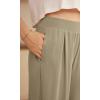 imageODODOS Drapey Soft Wide Leg Pants for Women High Waist Casual Relaxed Lounge Pants with Pockets29 InseamTravertine