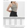 imageODODOS Womens 2 Pack Seamless Tank Tops Racerback Ribbed Sleeveless Crop Top BlackWhite MediumLarge