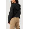 imageODODOS Womens Full Zipper Hoodies Fleece Lined Long Sleeve Sweatshirts Oversized Cropped Fall Winter OutfitsBlack