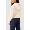 imageODODOS Womens Full Zipper Hoodies Fleece Lined Long Sleeve Sweatshirts Oversized Cropped Fall Winter OutfitsCream