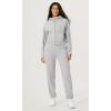 imageODODOS Womens Full Zipper Hoodies Fleece Lined Long Sleeve Sweatshirts Oversized Cropped Fall Winter OutfitsHeather Grey