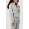 imageODODOS Womens Full Zipper Hoodies Fleece Lined Long Sleeve Sweatshirts Oversized Cropped Fall Winter OutfitsHeather Grey
