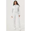imageODODOS Womens Full Zipper Hoodies Fleece Lined Long Sleeve Sweatshirts Oversized Cropped Fall Winter OutfitsHeather White
