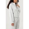 imageODODOS Womens Full Zipper Hoodies Fleece Lined Long Sleeve Sweatshirts Oversized Cropped Fall Winter OutfitsHeather White