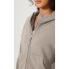 imageODODOS Womens Full Zipper Hoodies Fleece Lined Long Sleeve Sweatshirts Oversized Cropped Fall Winter OutfitsMushroom