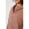 imageODODOS Womens Full Zipper Hoodies Fleece Lined Long Sleeve Sweatshirts Oversized Cropped Fall Winter OutfitsMuted Clay