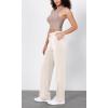 imageODODOS Womens Modal Soft Wide Leg Pants with Pockets Adjustable Shockcord High Waist Casual Lounge Pants272931quot InseamIvory