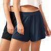 imageODODOS 2Pack Modal Soft Lounge Shorts for Women High Waist Casual Sleepwear Cozy Pajama Bottom5quot InseamBlackmidnight