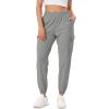 imageODODOS Cargo Jogger Pants for Women Cotton Soft Mid Waist Track Cuff Lounge Sweatpant with PocketsHeather Charcoal