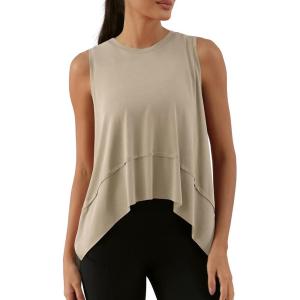 imageODODOS Womens Modal Soft Sleeveless Crop Top Athletic Gym Workout Tee Cropped Yoga Tank Abalone Medium