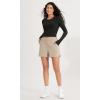 imageODODOS Cloud Feeling Long Sleeve Crop Tops for Women Crew Neck Athletic Gym Workout Yoga Tee ShirtsBlack