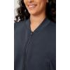imageODODOS Modal Soft FullZip Bomber Jacket for Women Long Sleeve Casual Fall Outfit Crop Top with PocketsBlue Navy