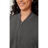 imageODODOS Modal Soft FullZip Bomber Jacket for Women Long Sleeve Casual Fall Outfit Crop Top with PocketsCharcoal