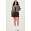 imageODODOS Modal Soft FullZip Bomber Jacket for Women Long Sleeve Casual Fall Outfit Crop Top with PocketsEspresso