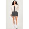 imageODODOS Modal Soft FullZip Bomber Jacket for Women Long Sleeve Casual Fall Outfit Crop Top with PocketsIvory