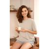 imageODODOS Modal Soft Short Sleeve Shirts for Women Crew Neck Yoga Tee Casual Workout TopsAbalone
