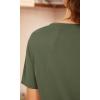 imageODODOS Modal Soft Short Sleeve Shirts for Women Crew Neck Yoga Tee Casual Workout TopsArmy Green
