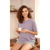 imageODODOS Modal Soft Short Sleeve Shirts for Women Crew Neck Yoga Tee Casual Workout TopsLavender