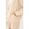 imageODODOS Purevibe Cotton Oversized Sweatshirts Womens Crew Neck Long Sleeve Pullover Tops with Kangaroo PocketBeige