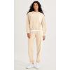 imageODODOS Purevibe Cotton Oversized Sweatshirts Womens Crew Neck Long Sleeve Pullover Tops with Kangaroo PocketBeige