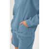 imageODODOS Purevibe Cotton Oversized Sweatshirts Womens Crew Neck Long Sleeve Pullover Tops with Kangaroo PocketSteel Blue