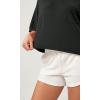 imageODODOS Recycled Cotton Short Sleeve Tee Shirts for Women Washed Crew Neck Roll Hem Drop Shoulder TopsBlack
