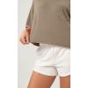 imageODODOS Recycled Cotton Short Sleeve Tee Shirts for Women Washed Crew Neck Roll Hem Drop Shoulder TopsBrown