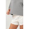 imageODODOS Recycled Cotton Short Sleeve Tee Shirts for Women Washed Crew Neck Roll Hem Drop Shoulder TopsGrey